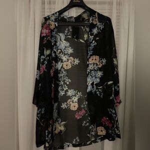 Floral Sheer Kimono by Helena Quinn